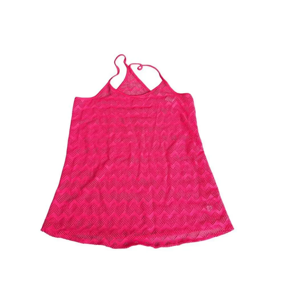 Victoria’s Secret PINK Neon Crochet Swim Cover Up Y2K M